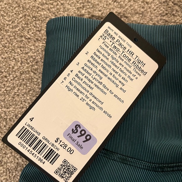 Lululemon Ribbed Running Leggings - Picture 5 of 8